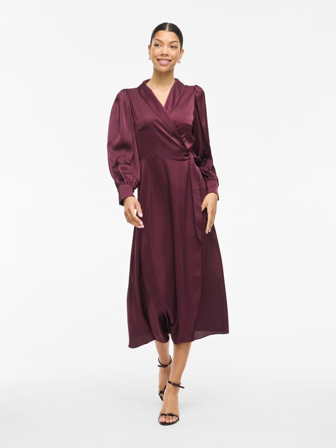 VIENNA Long Dress - Fig - VERO MODA & VILA Bergvik